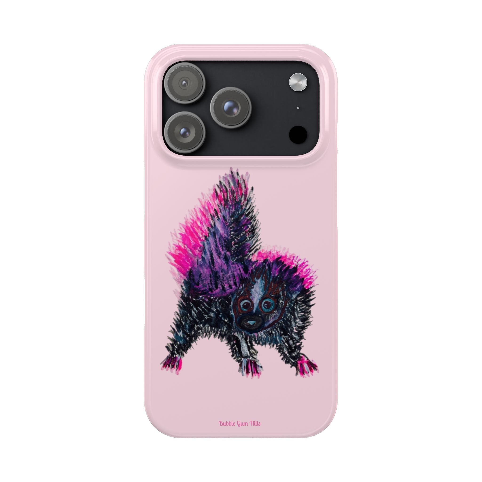 Pink Baby Punk Skunk Slim Mobile Phone Case — Cute Retro Animal Phone Cover