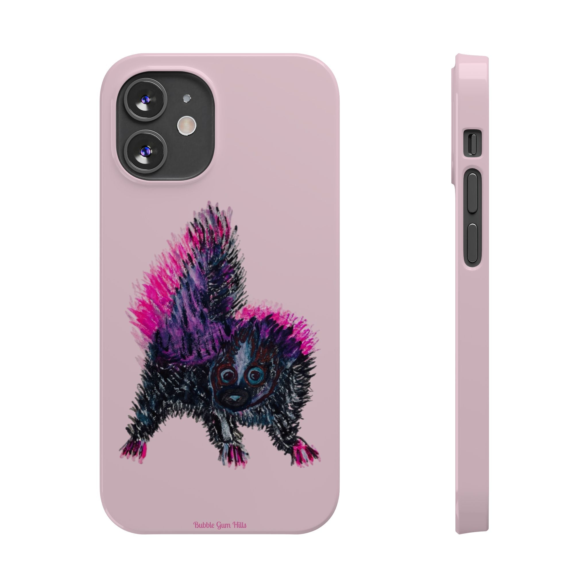 Pink Baby Punk Skunk Slim Mobile Phone Case — Cute Retro Animal Phone Cover