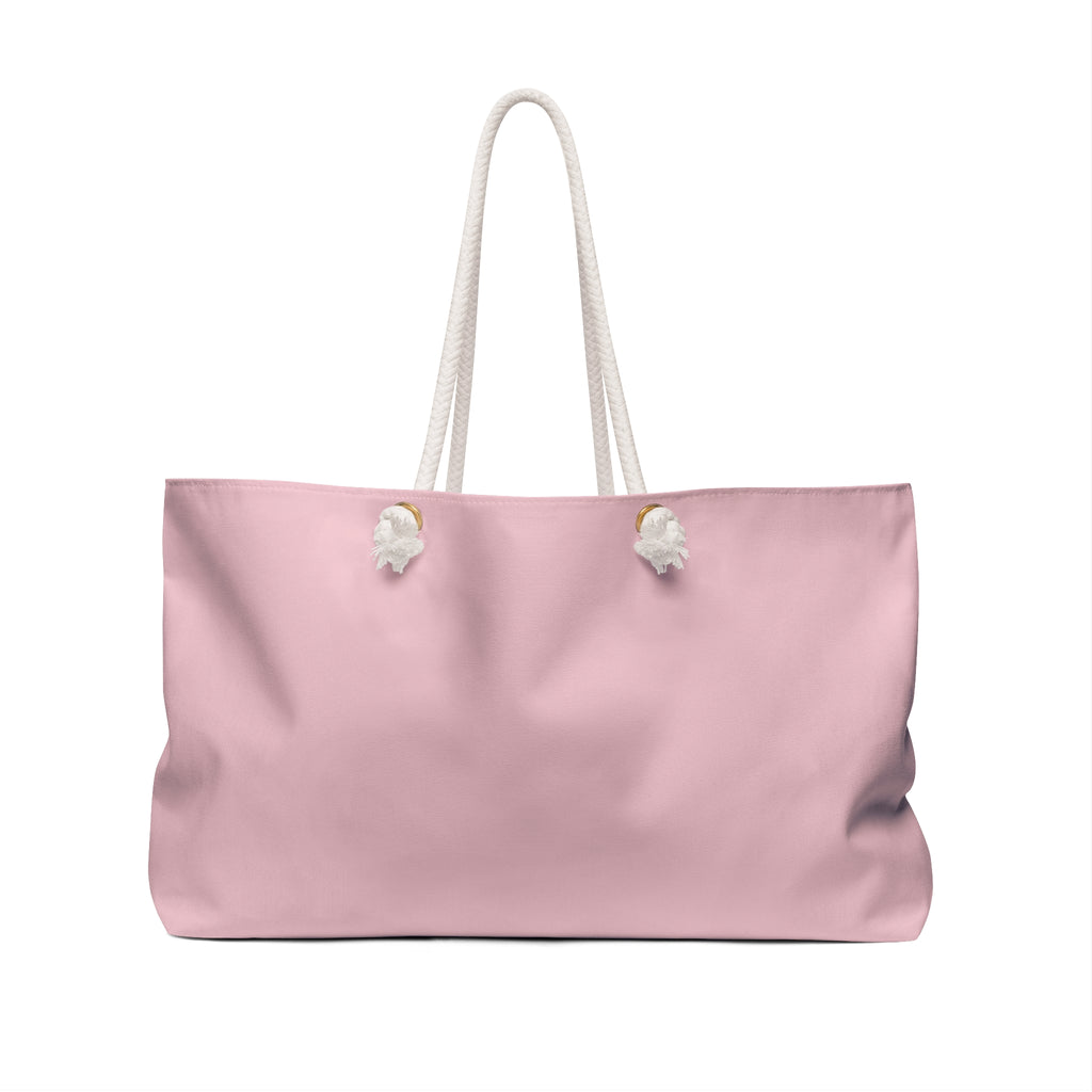 Sleeping Chocolate French Bulldog Pink Shoulder Day or Travel Tote Bag – Cute Pastel Dog Weekender