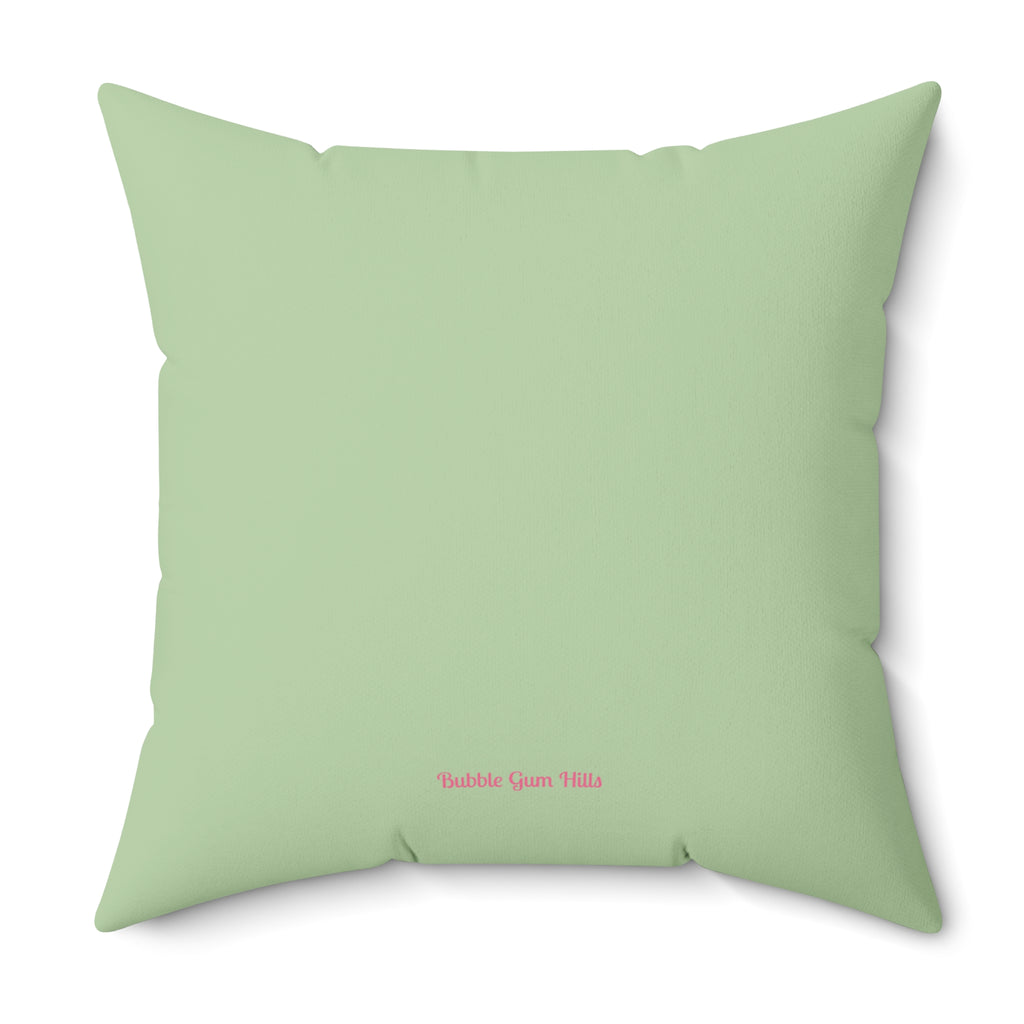 Tiny Dogs Walking Pattern Square Throw Pillow- Novelty Dopamine Pillow for Dog Lovers