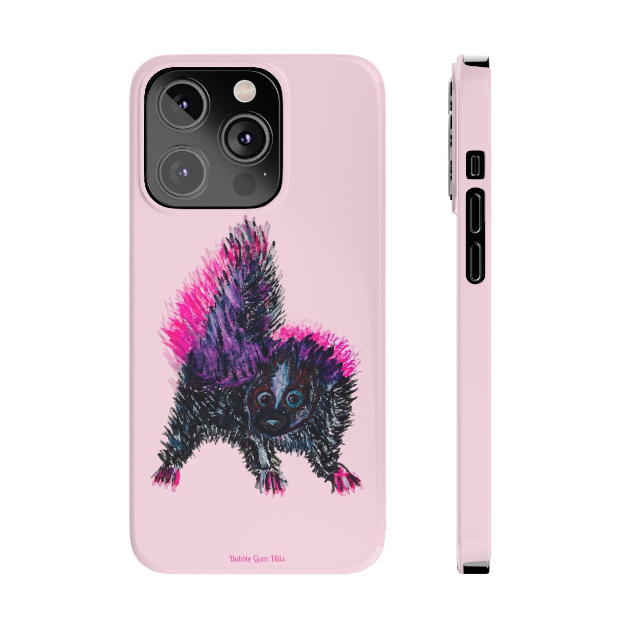 Pink Baby Punk Skunk Slim Mobile Phone Case — Cute Retro Animal Phone Cover