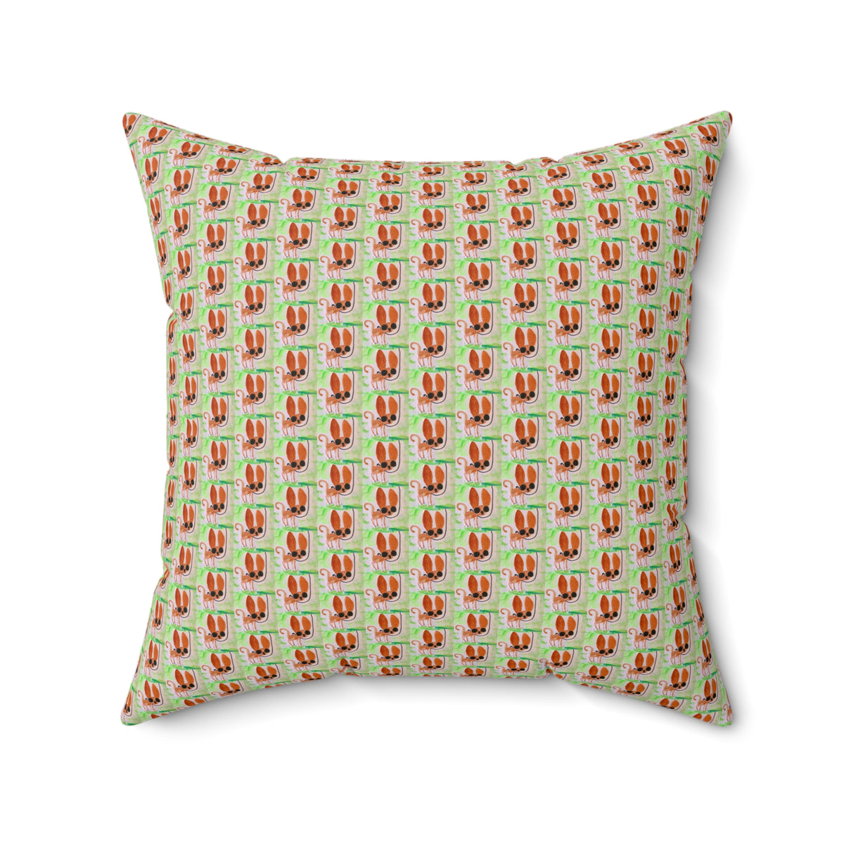 Tiny Chihuahua Dog Walk Pattern Square Throw Pillow- Novelty Dopamine Pillow for Dog Lovers