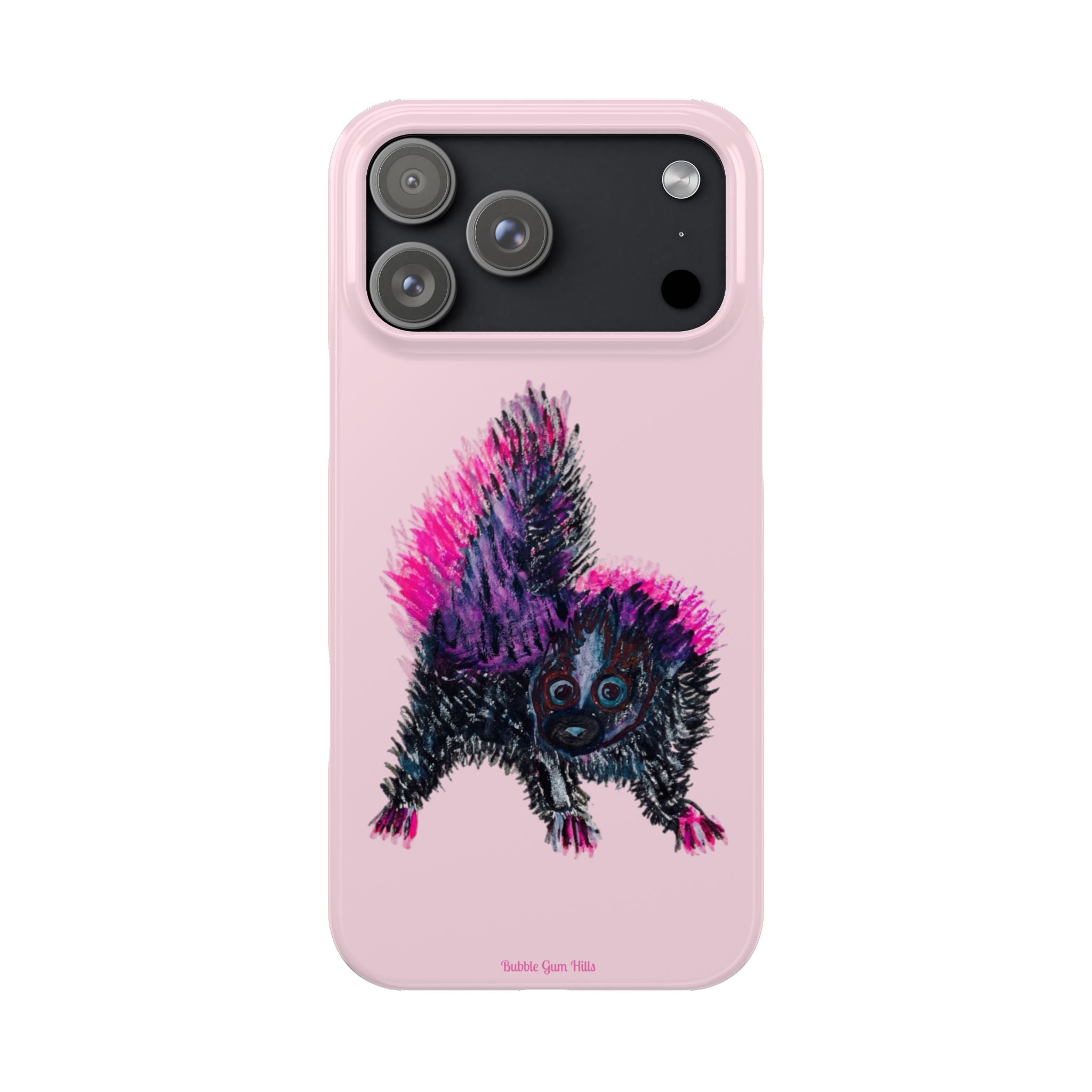 Pink Baby Punk Skunk Slim Mobile Phone Case — Cute Retro Animal Phone Cover
