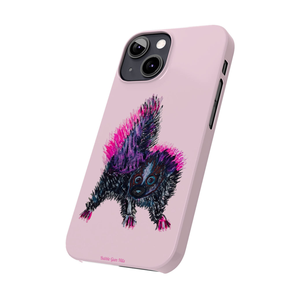 Pink Baby Punk Skunk Slim Mobile Phone Case — Cute Retro Animal Phone Cover