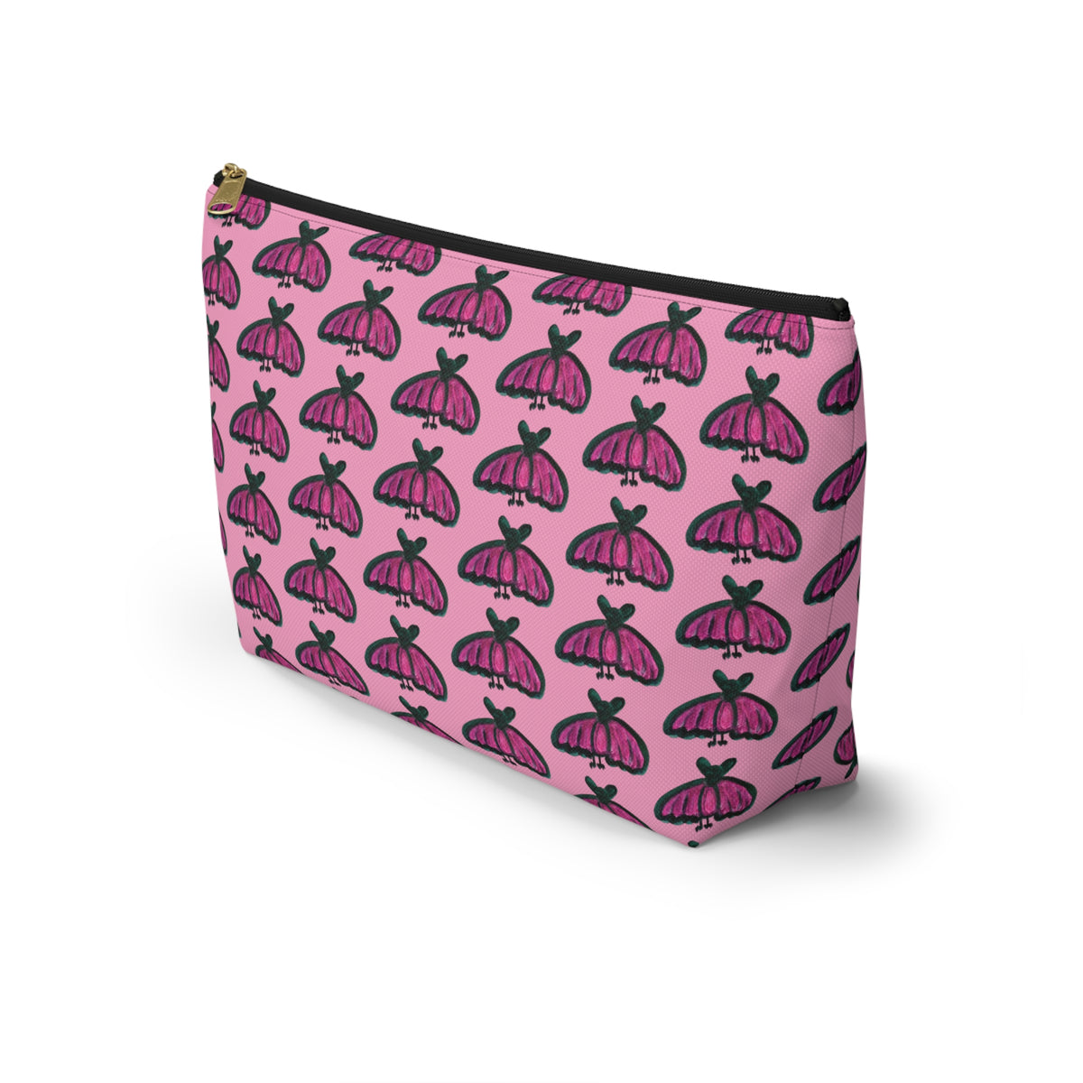 Baby Bats Pink & Black Accessory & Makeup Zipper Bag Small & Large