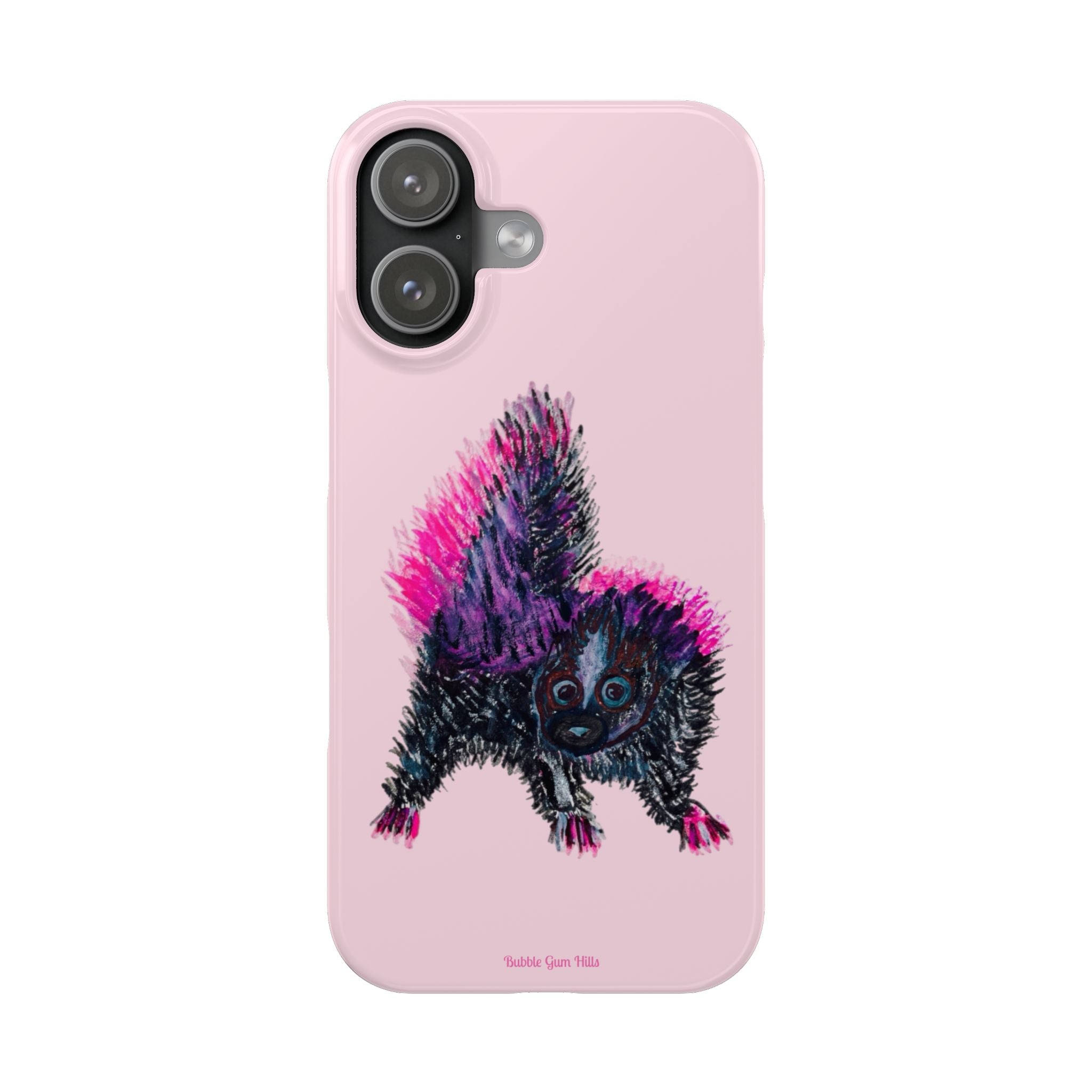 Pink Baby Punk Skunk Slim Mobile Phone Case — Cute Retro Animal Phone Cover