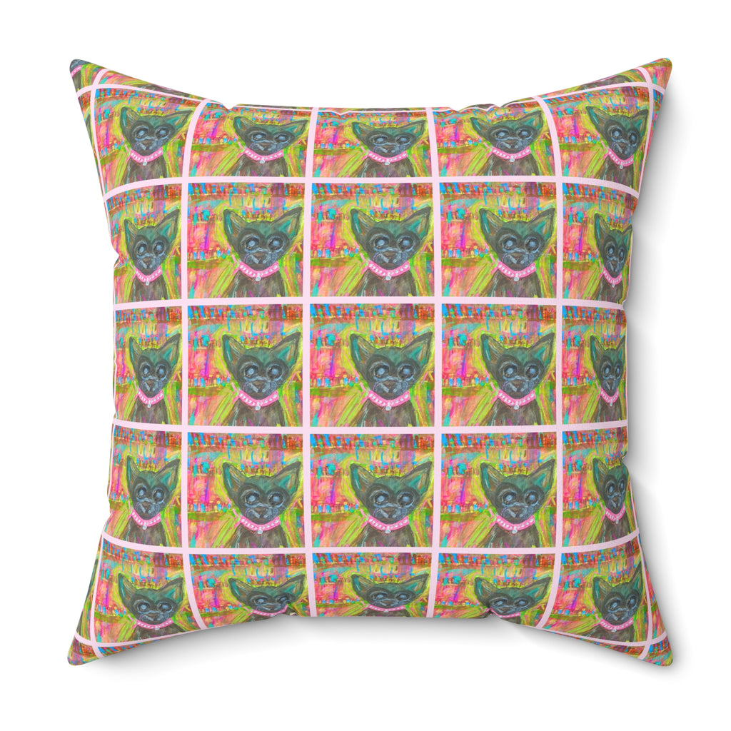 "Legally Adorable" Lily June Jelly Jones Pop Art Portrait- Colorful Pop Art Dog  Pillow