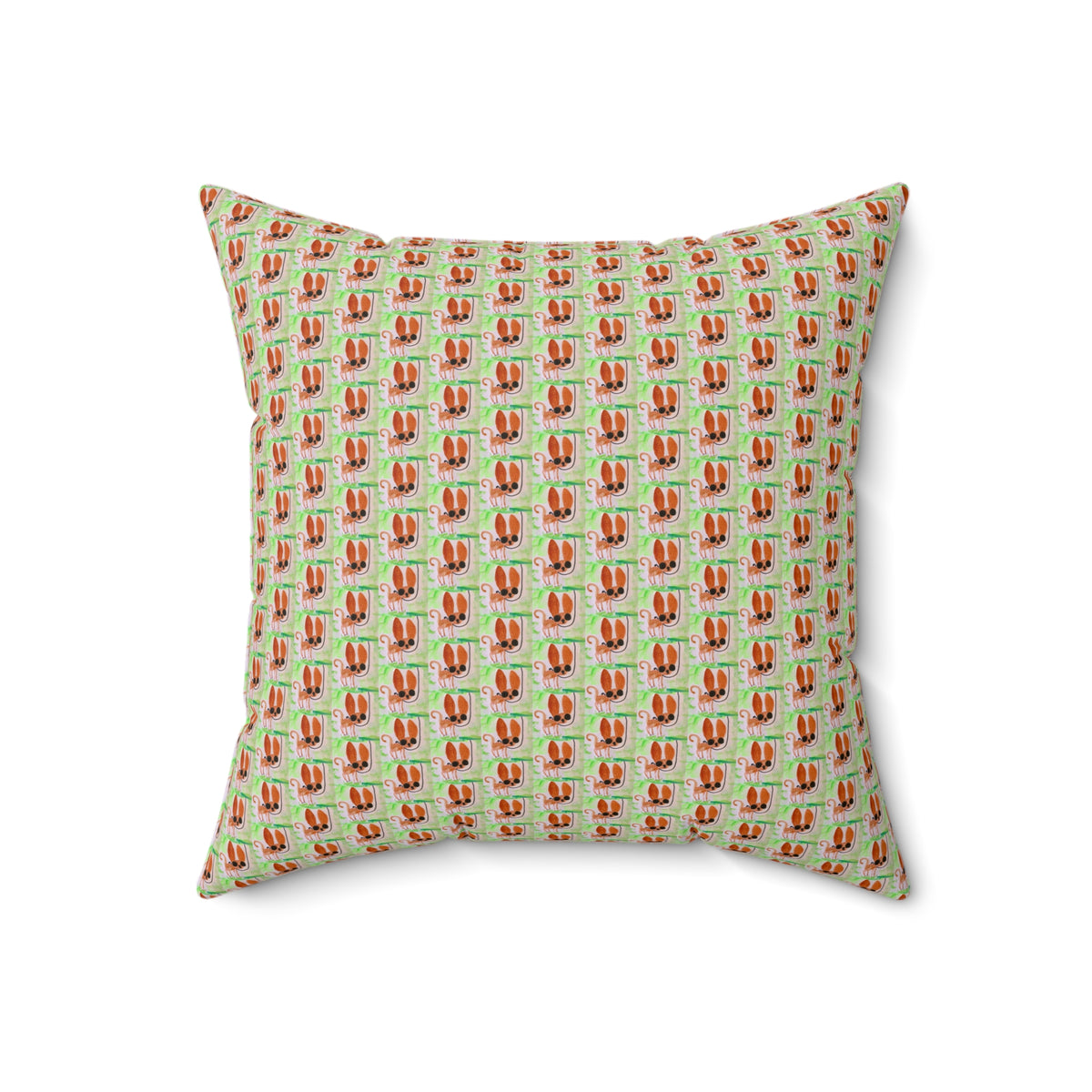 Tiny Chihuahua Dog Walk Pattern Square Throw Pillow- Novelty Dopamine Pillow for Dog Lovers
