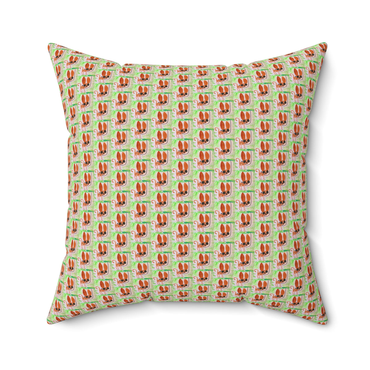 Tiny Chihuahua Dog Walk Pattern Square Throw Pillow- Novelty Dopamine Pillow for Dog Lovers