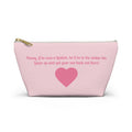 Cute Pink Zipper Day Travel Makeup Bag | Small & Large Accessories- Breakup- Cheer Up- Gift Motivational for Girlfriends- Pool Beach Travel