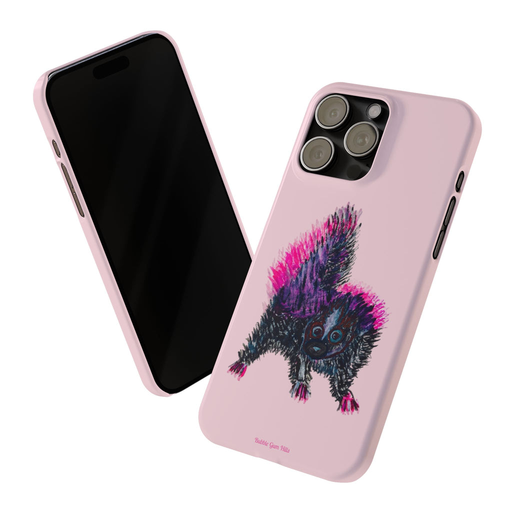 Pink Baby Punk Skunk Slim Mobile Phone Case — Cute Retro Animal Phone Cover