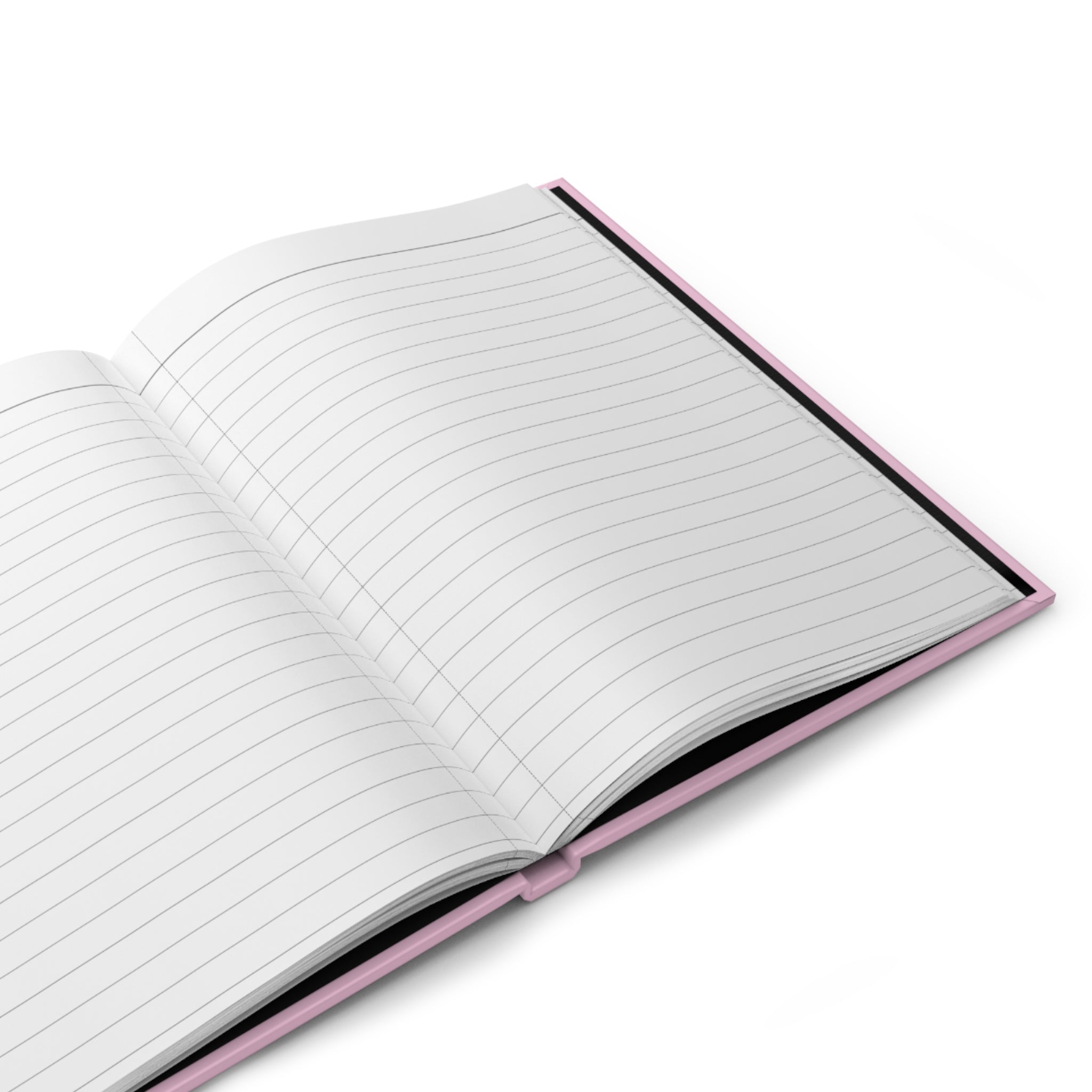 "Ciao!" Pink Retro Rotary Telephone on Light Pink Matte 150 Page Lined Hardcover Flat Journal Diary