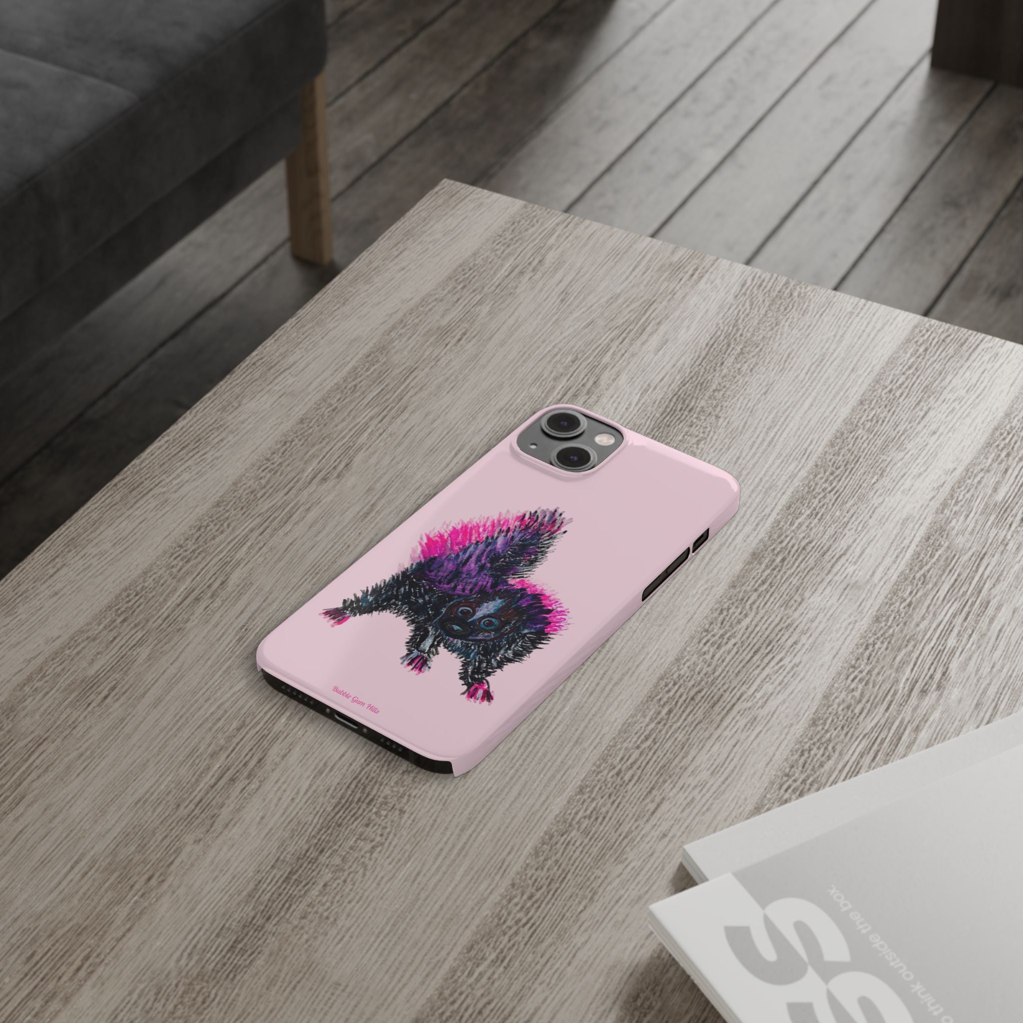 Pink Baby Punk Skunk Slim Mobile Phone Case — Cute Retro Animal Phone Cover