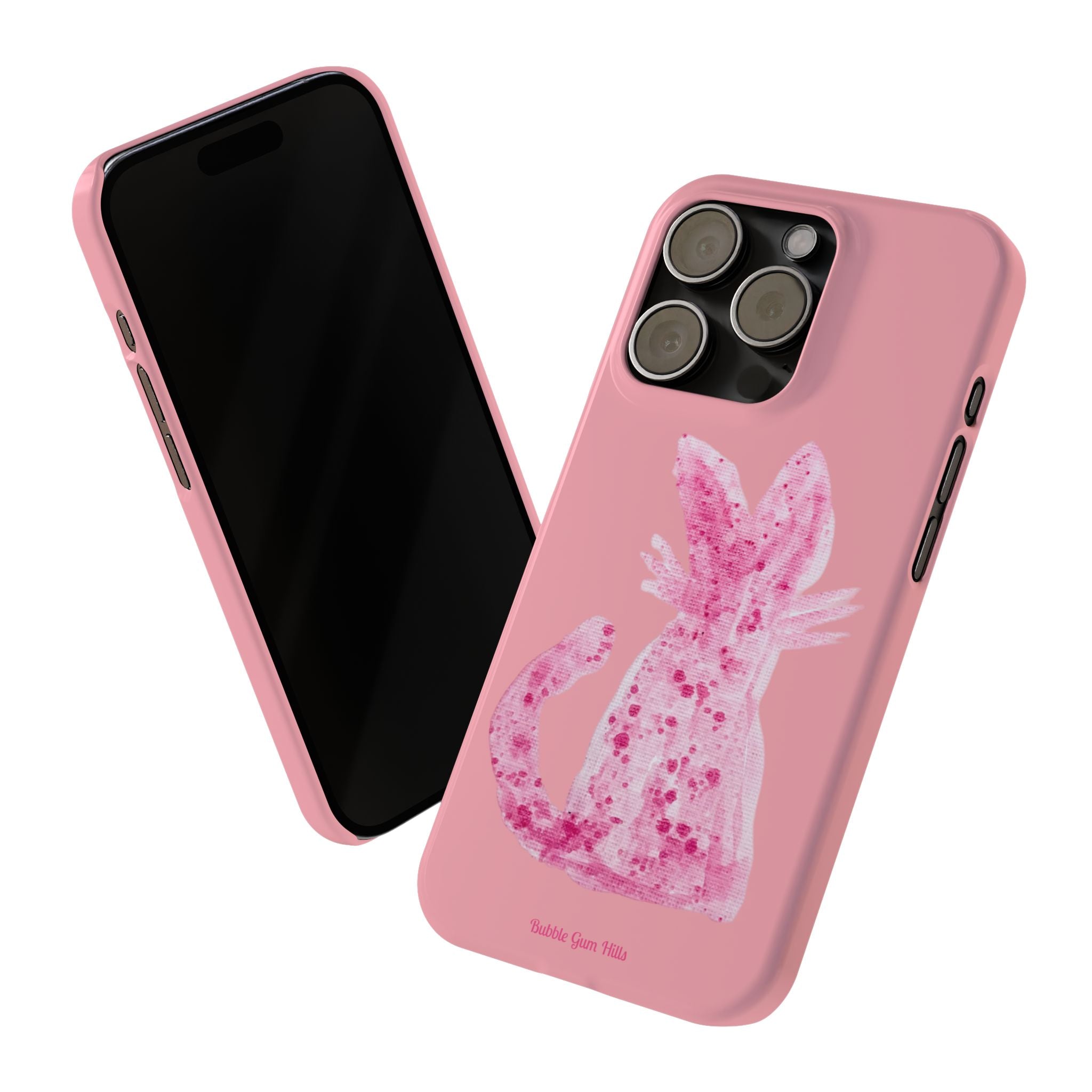 Pink Watercolor Kitty Cat Slim Phone Case – Cute Pastel iPhone Cover