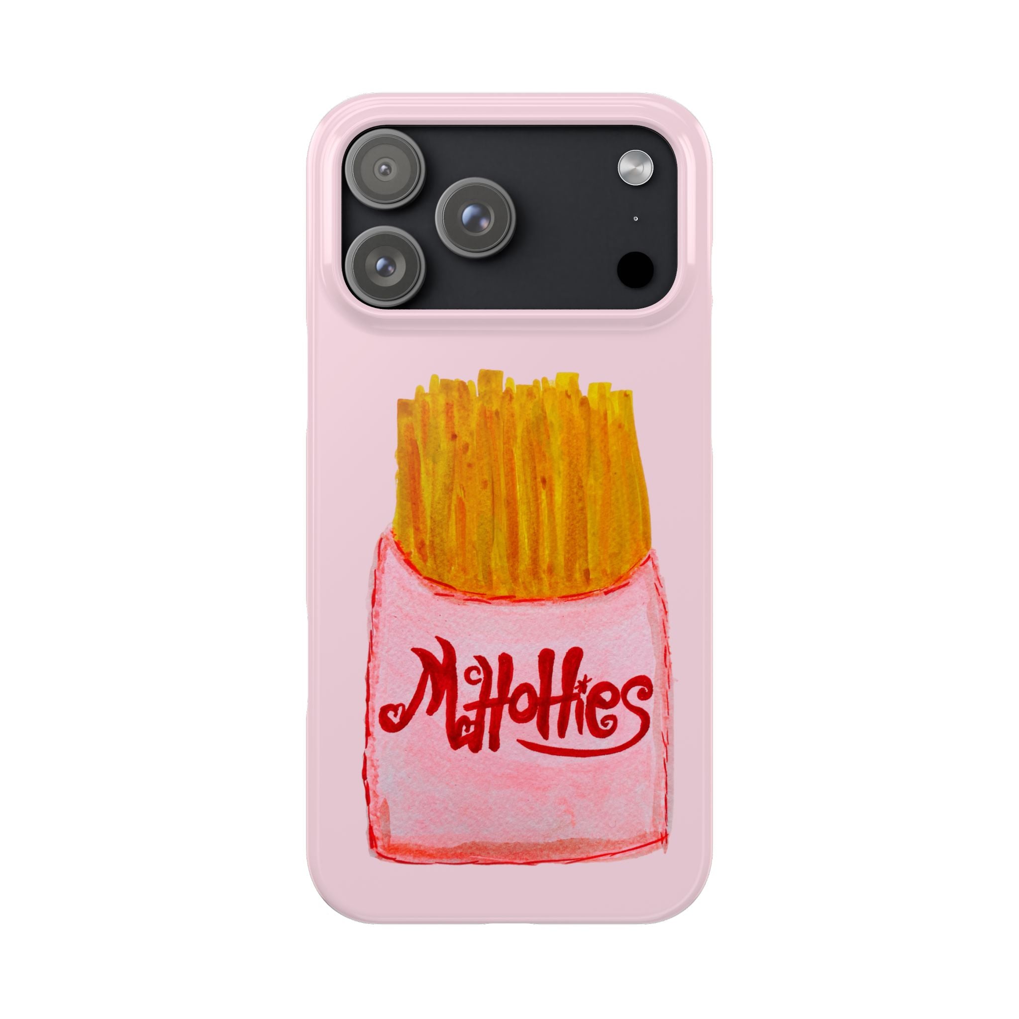 Pink French Fry Phone Case — Cute Fun 'McHotties' Snack Art Slim Case
