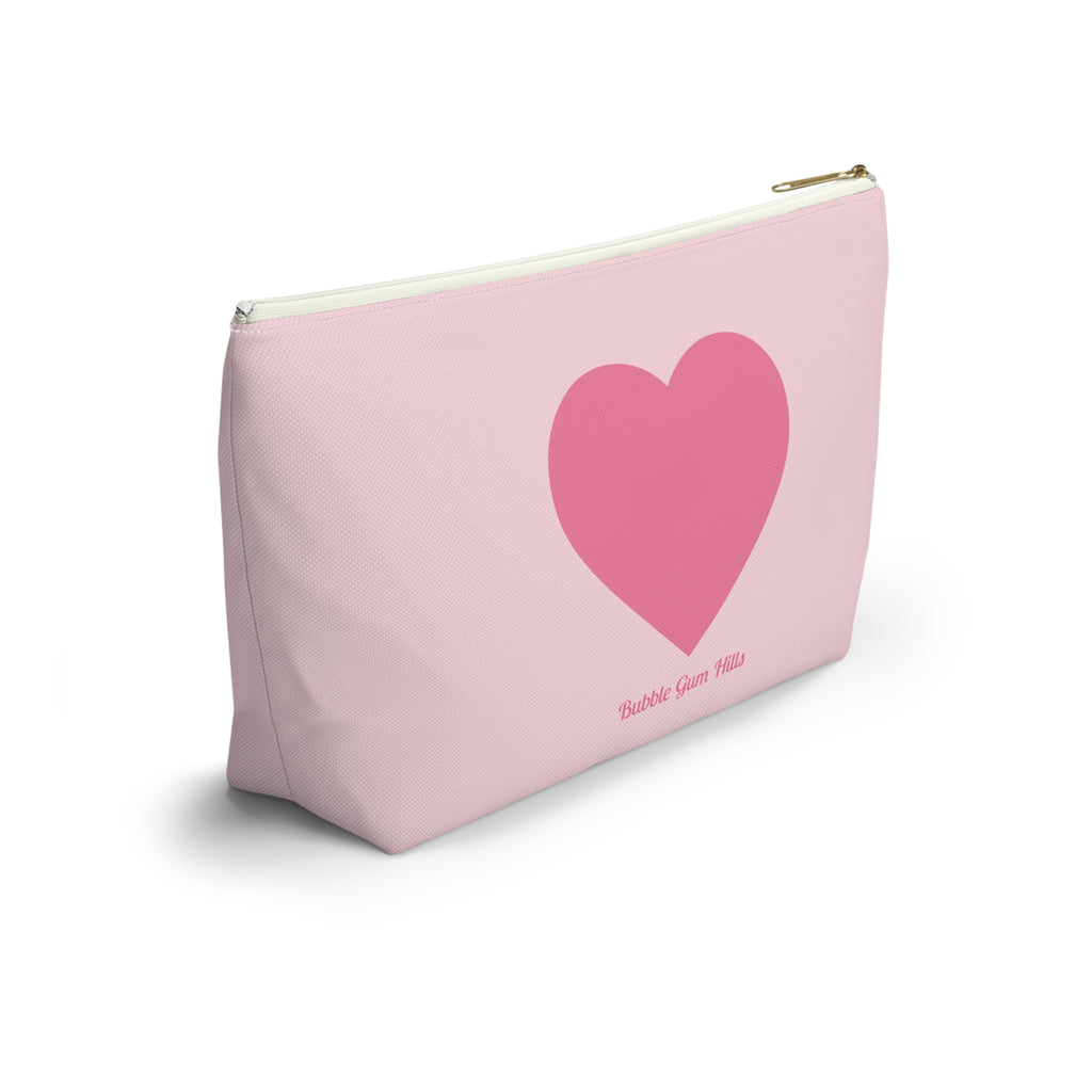 Cute Pink Zipper Day Travel Makeup Bag | Small & Large Accessories- Breakup- Cheer Up- Gift Motivational for Girlfriends- Pool Beach Travel