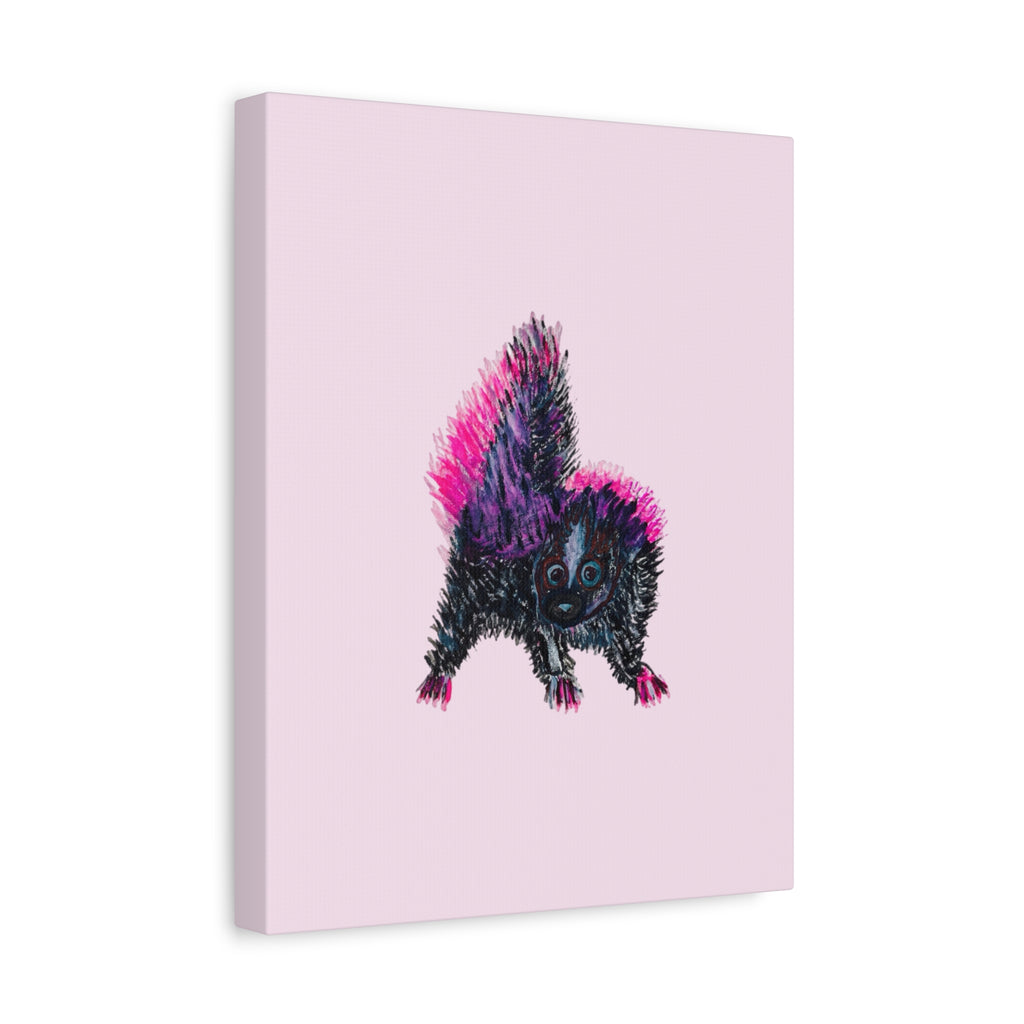 Pink Punk Skunk Matte Wall Art Canvas