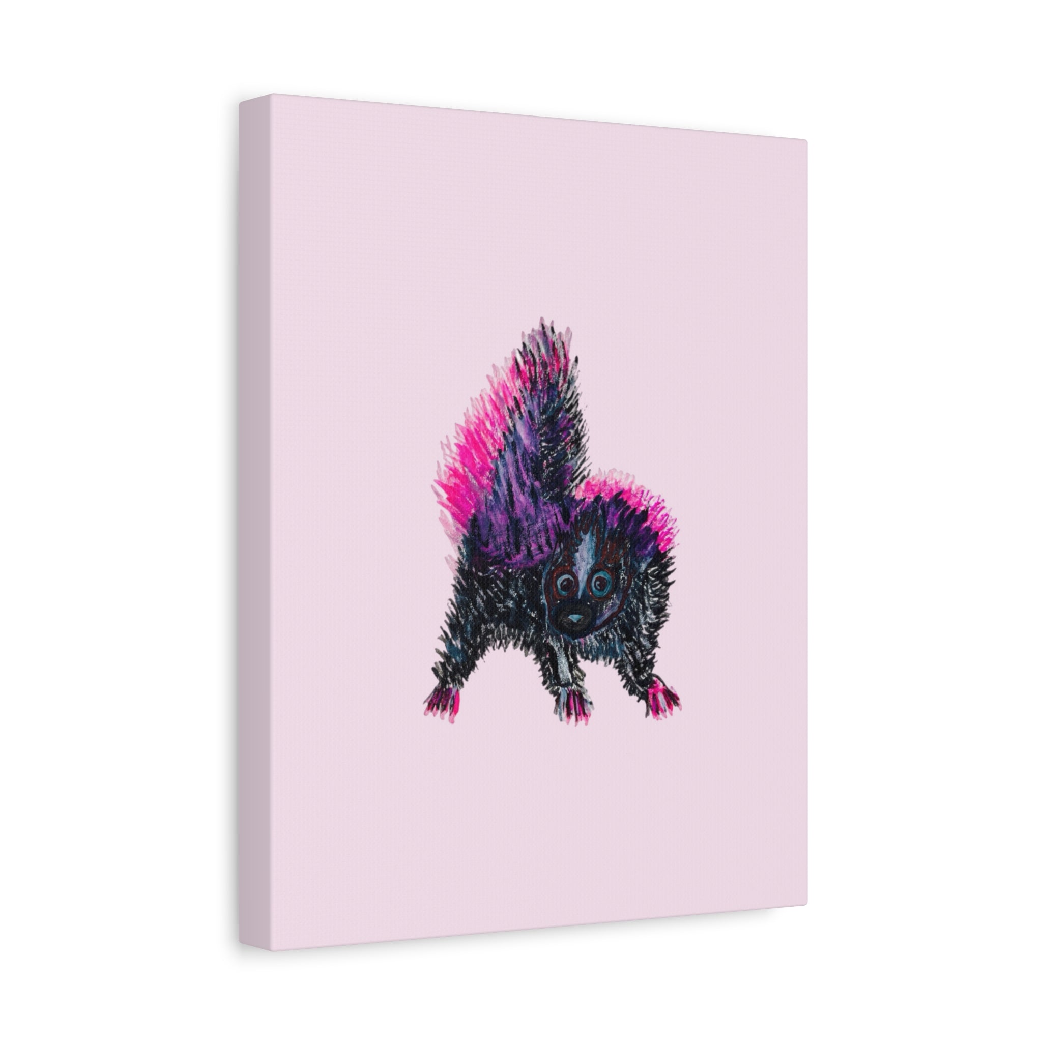 Pink Punk Skunk Matte Wall Art Canvas