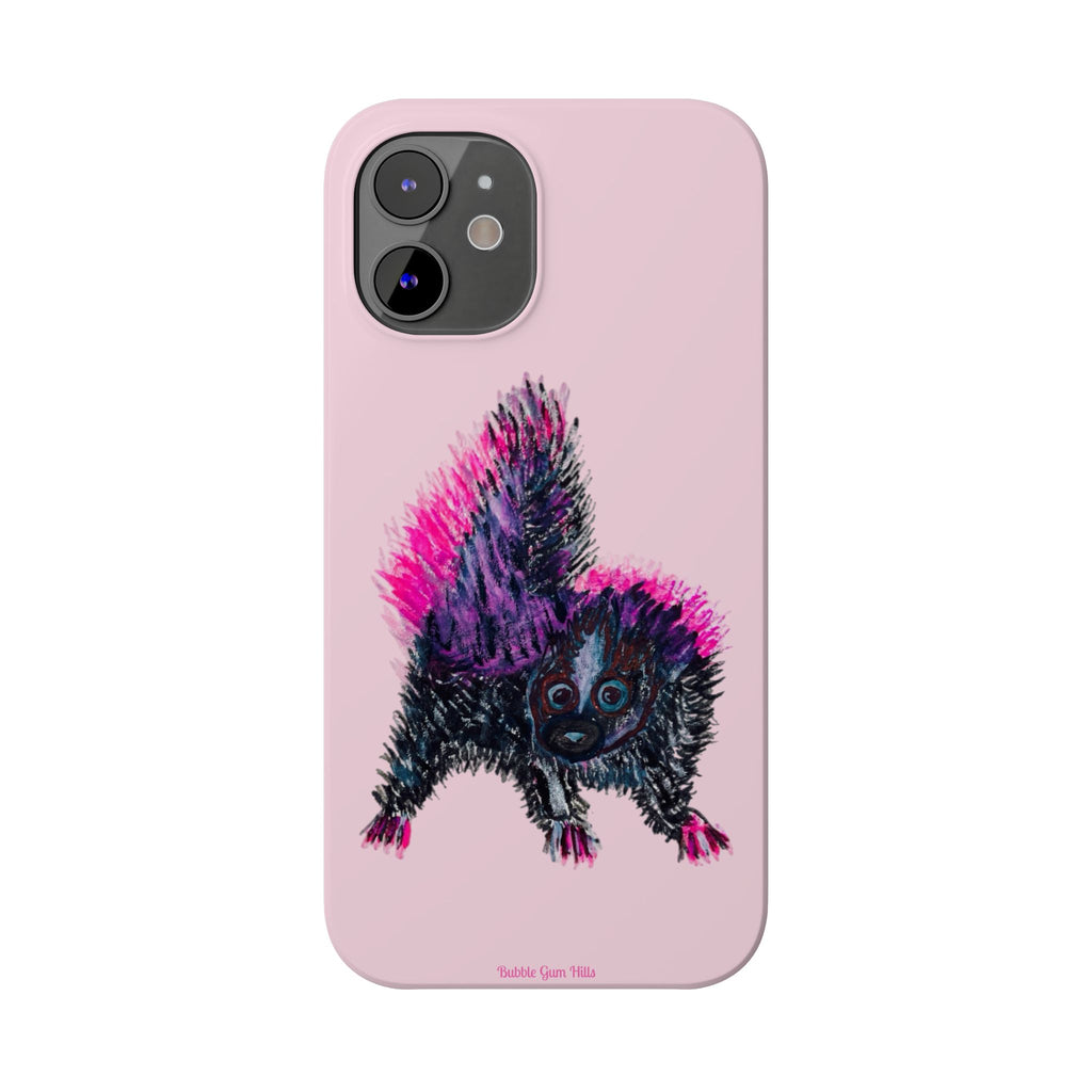 Pink Baby Punk Skunk Slim Mobile Phone Case — Cute Retro Animal Phone Cover