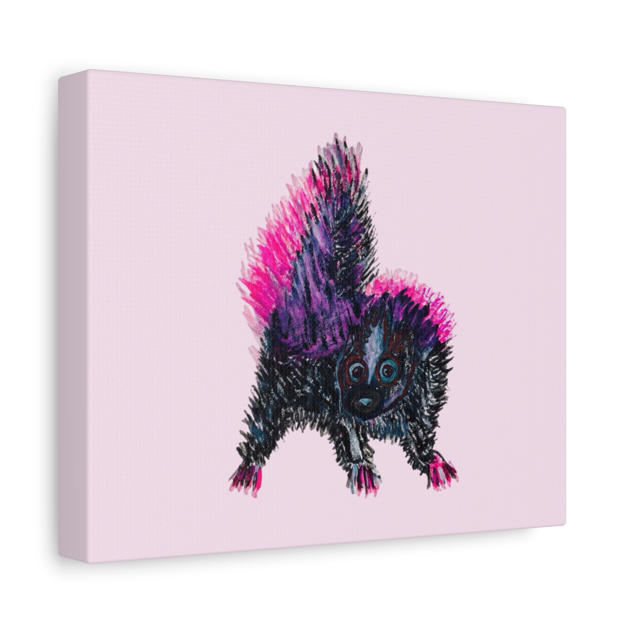 Pink Punk Skunk Matte Wall Art Canvas