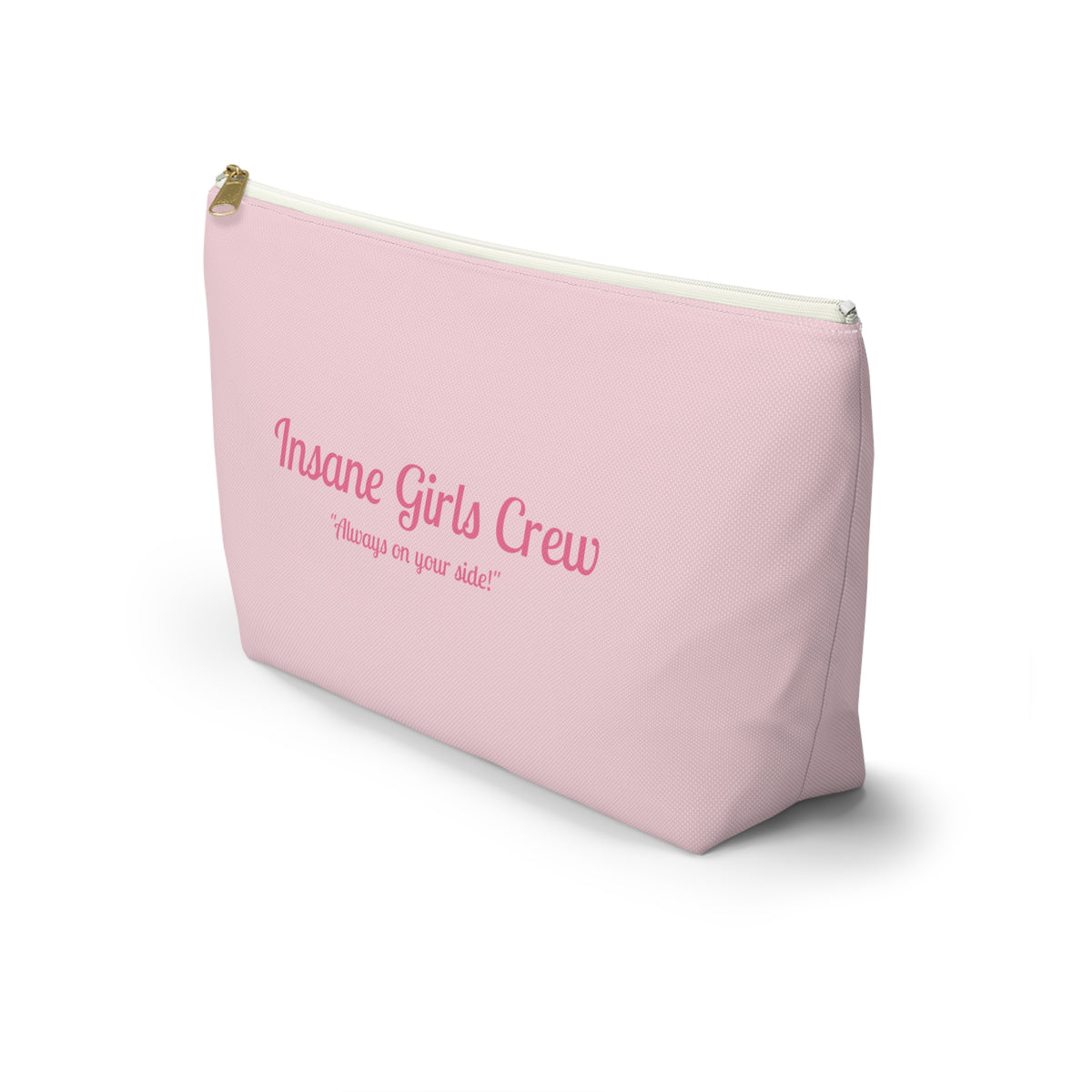 Pink Zipper Day Travel Makeup Bag | Small & Large Accessories- Breakup- Cheer Up- Gift Motivational for Girlfriends- Pool Beach Travel
