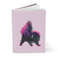 Pink Purple Mama Skunk & Baby Skunks Matte Hardcover Pink Journal — Notebook for Notes & Gifts