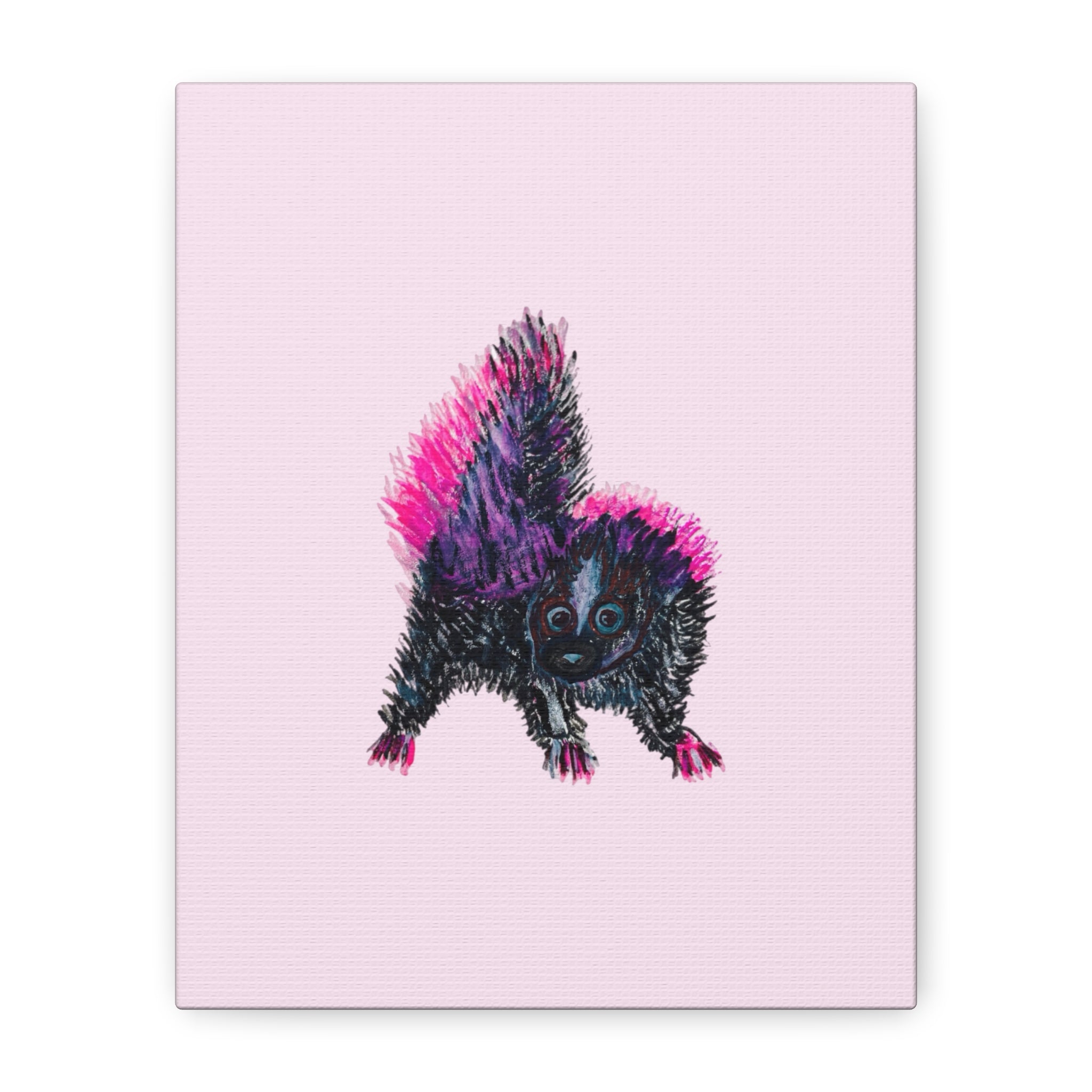 Pink Punk Skunk Matte Wall Art Canvas