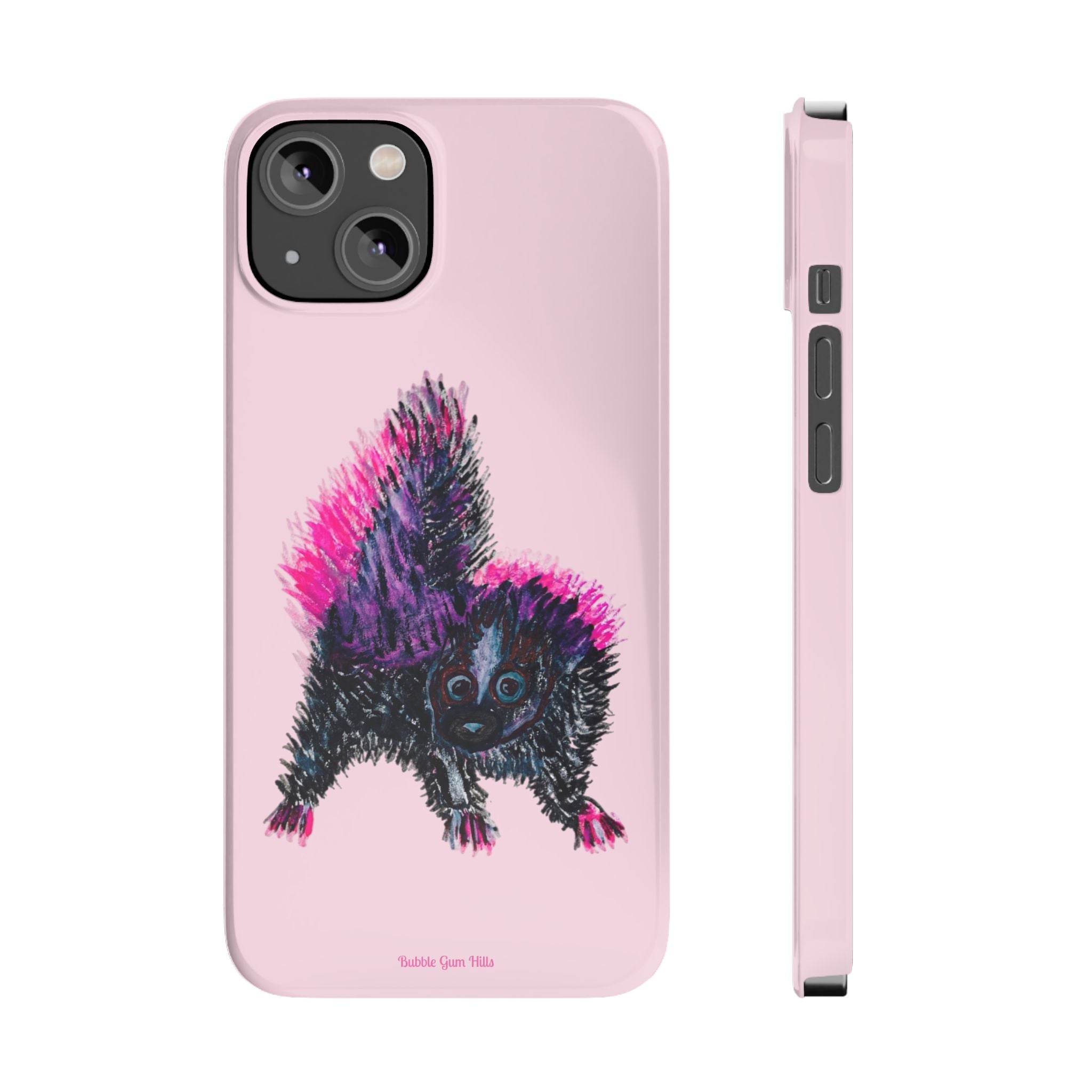 Pink Baby Punk Skunk Slim Mobile Phone Case — Cute Retro Animal Phone Cover