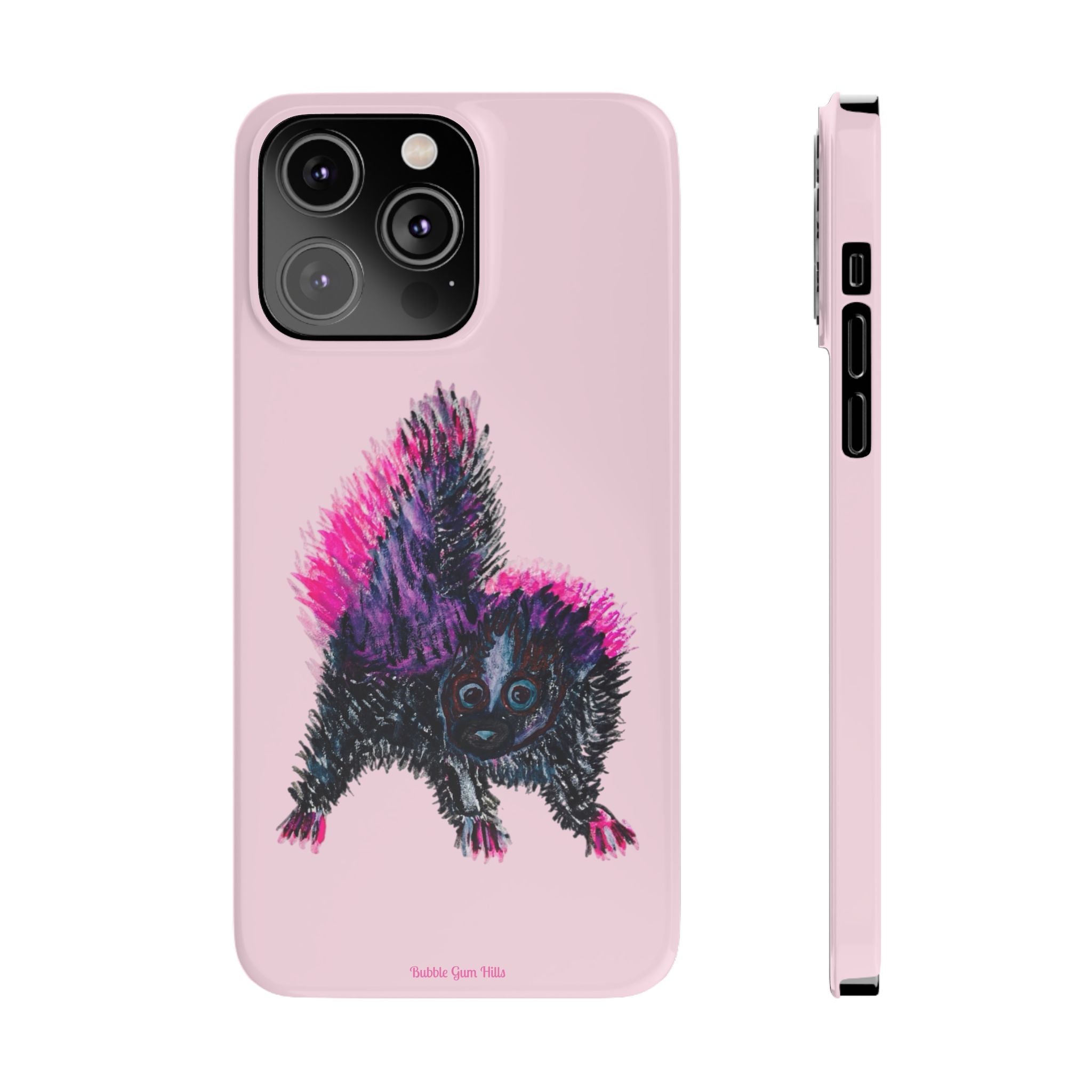 Pink Baby Punk Skunk Slim Mobile Phone Case — Cute Retro Animal Phone Cover