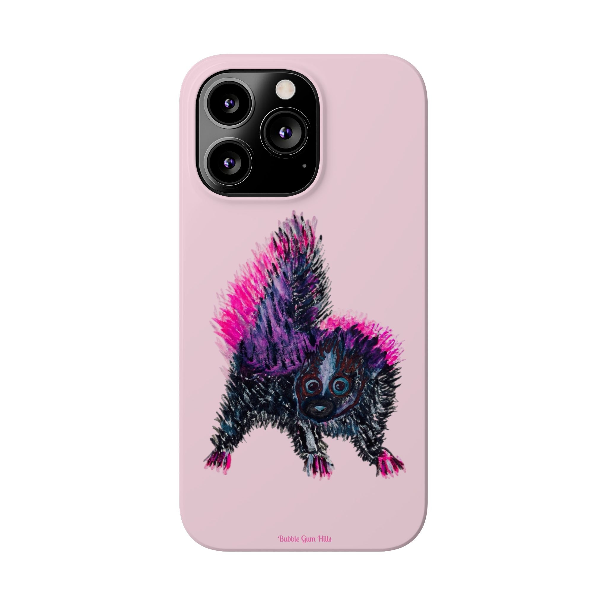 Pink Baby Punk Skunk Slim Mobile Phone Case — Cute Retro Animal Phone Cover