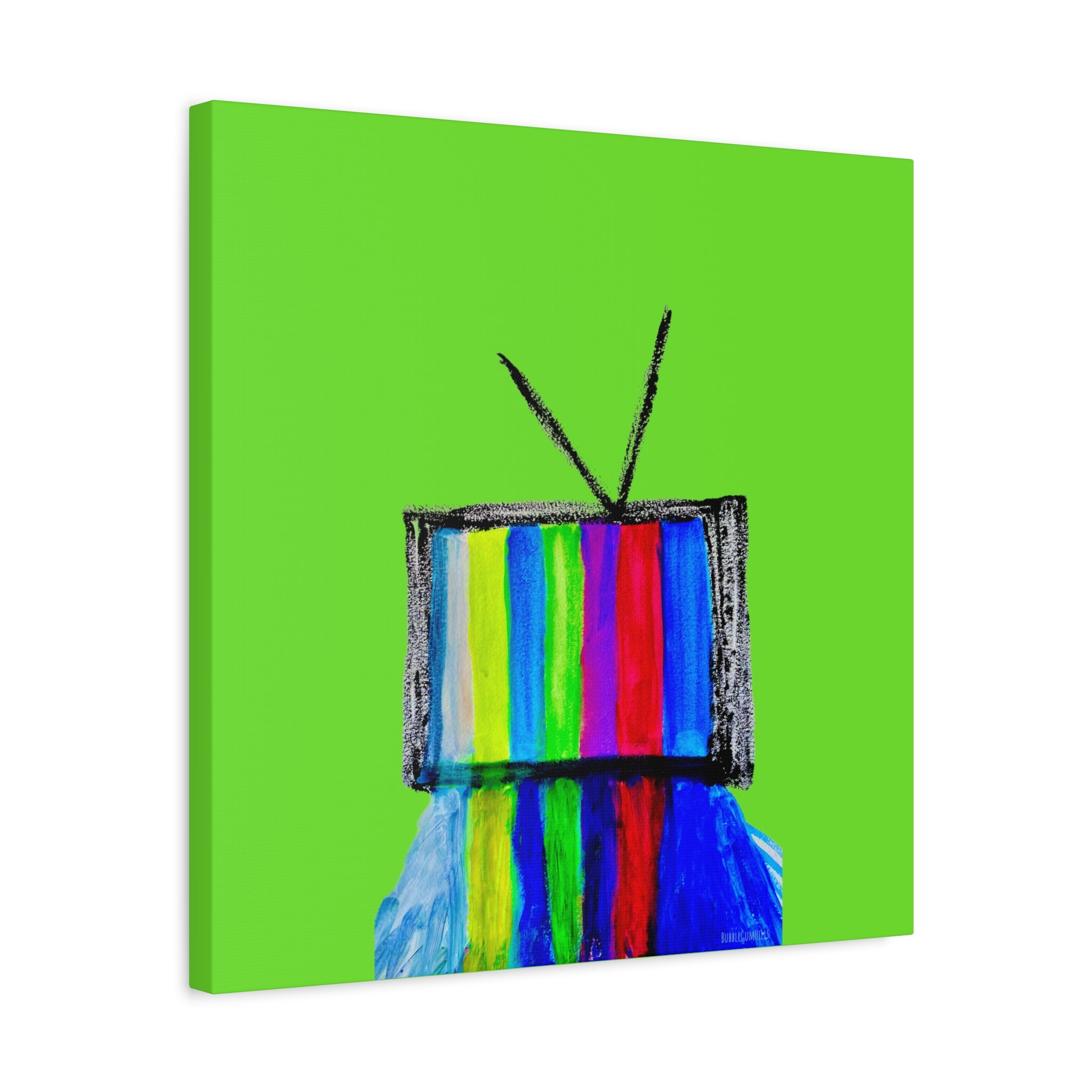 Retro TV Pop Matte Wall Art Canvas