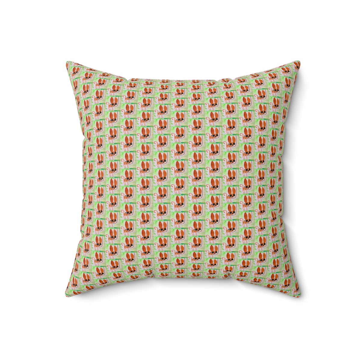 Tiny Chihuahua Dog Walk Pattern Square Throw Pillow- Novelty Dopamine Pillow for Dog Lovers