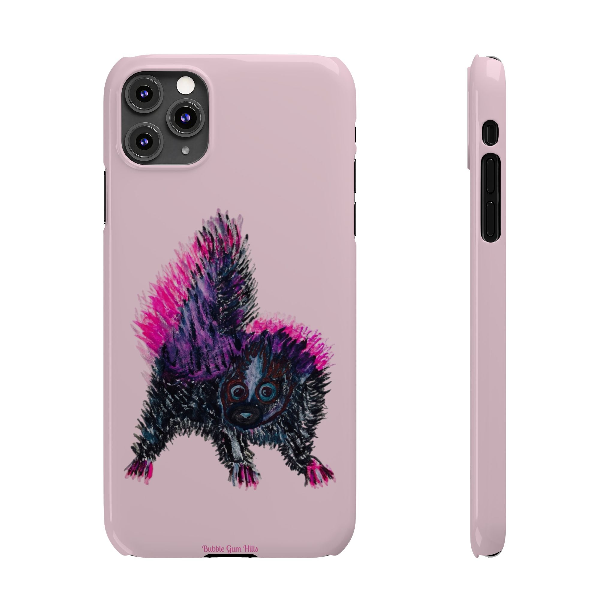 Pink Baby Punk Skunk Slim Mobile Phone Case — Cute Retro Animal Phone Cover