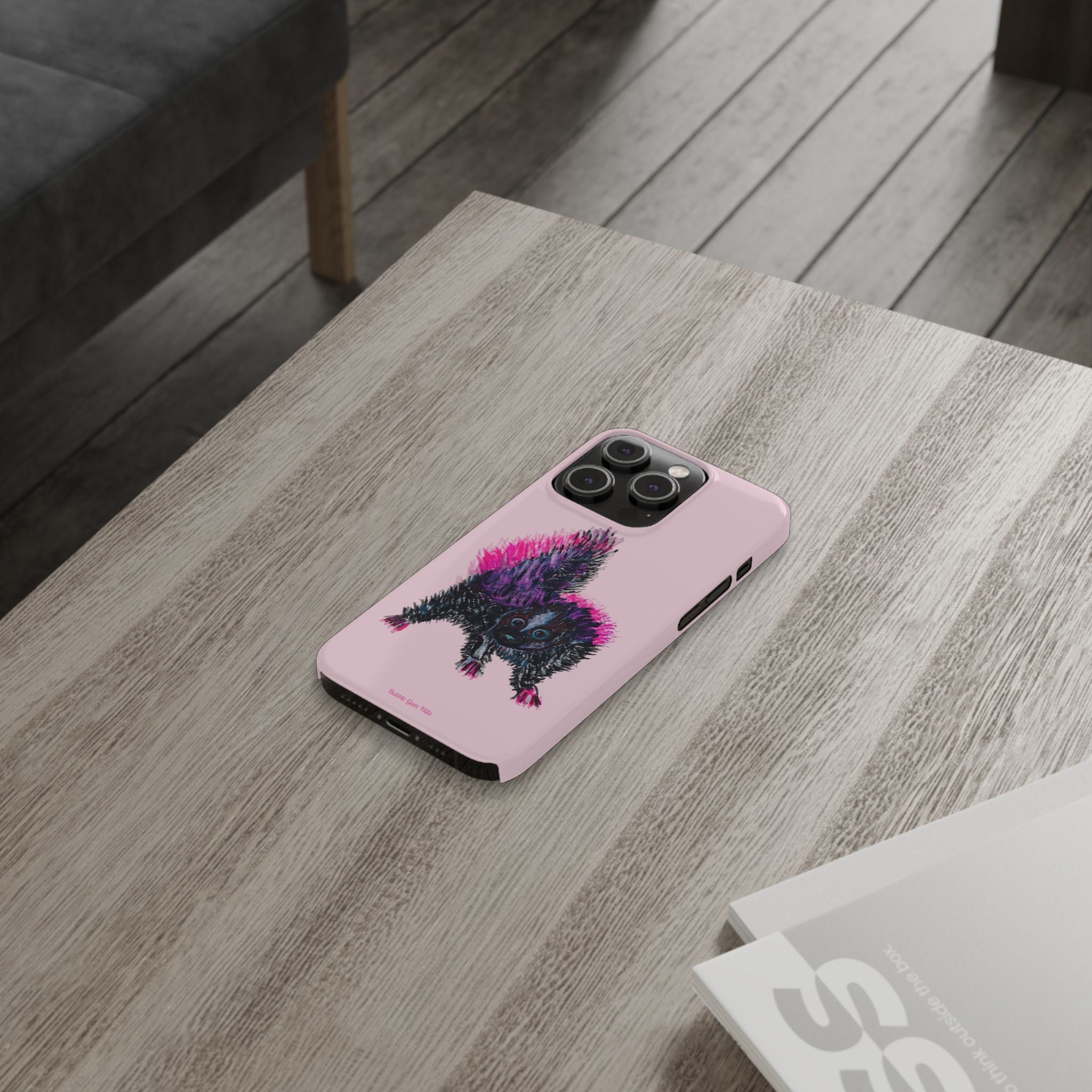 Pink Baby Punk Skunk Slim Mobile Phone Case — Cute Retro Animal Phone Cover