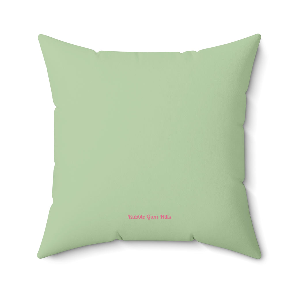 Tiny Dogs Walking Pattern Square Throw Pillow- Novelty Dopamine Pillow for Dog Lovers
