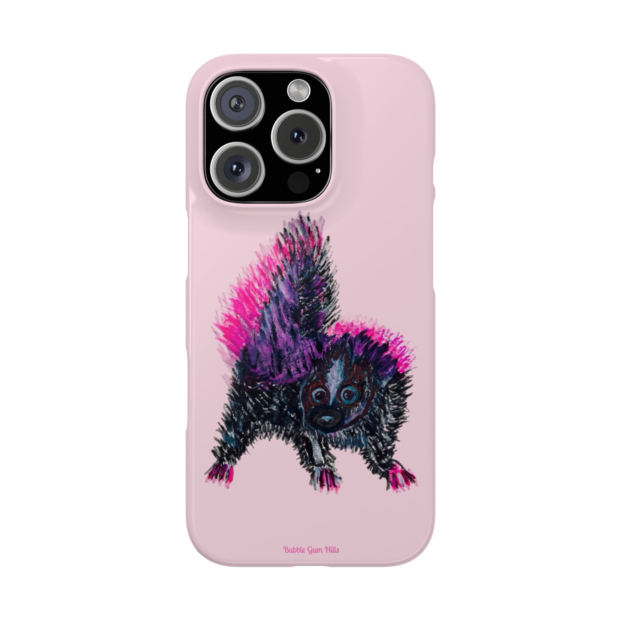 Pink Baby Punk Skunk Slim Mobile Phone Case — Cute Retro Animal Phone Cover