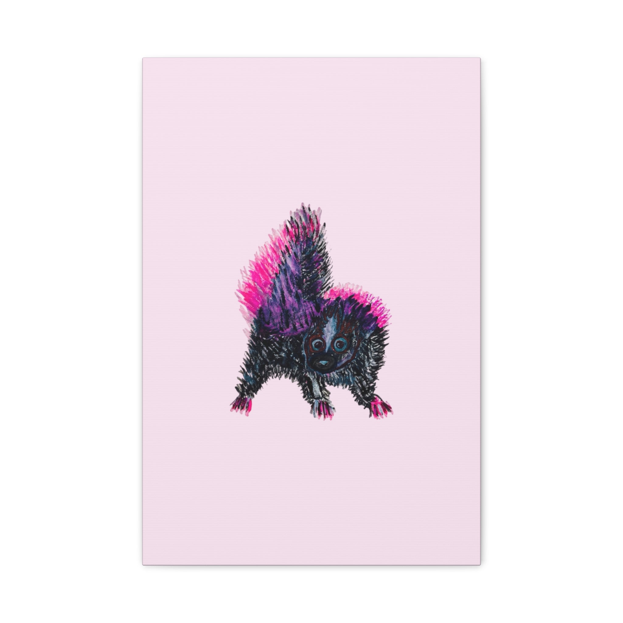 Pink Punk Skunk Matte Wall Art Canvas