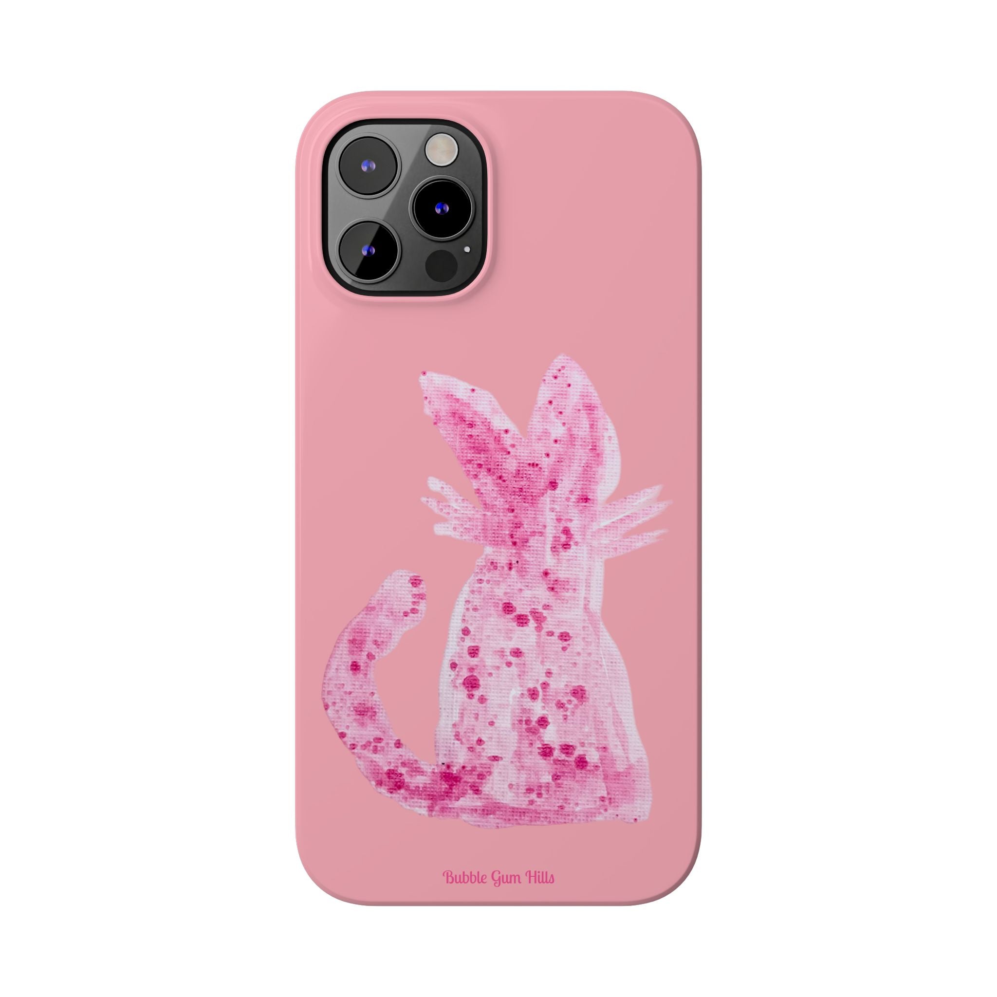 Pink Watercolor Kitty Cat Slim Phone Case – Cute Pastel iPhone Cover