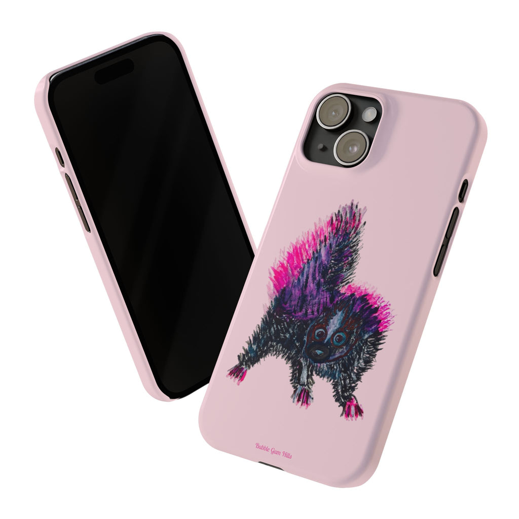 Pink Baby Punk Skunk Slim Mobile Phone Case — Cute Retro Animal Phone Cover