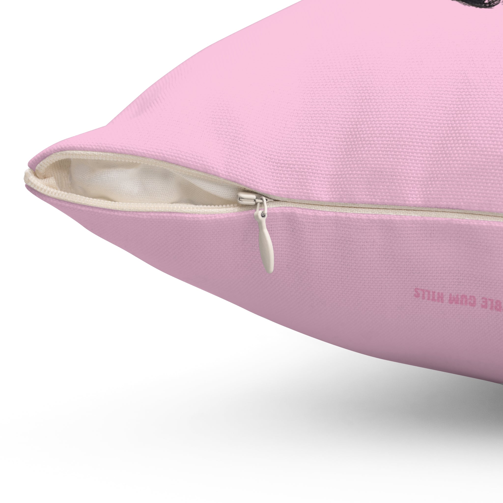 Bats Decorative Pink Halloween Pillow — "Wake Me Up When The Candy Arrives"