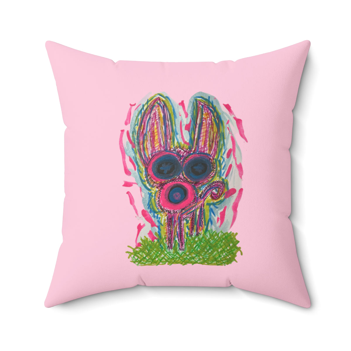 Pet Chihuahua Square Throw Pillow — Pink Dopamine Novelty Decor- Dog / Chihuahua Lovers