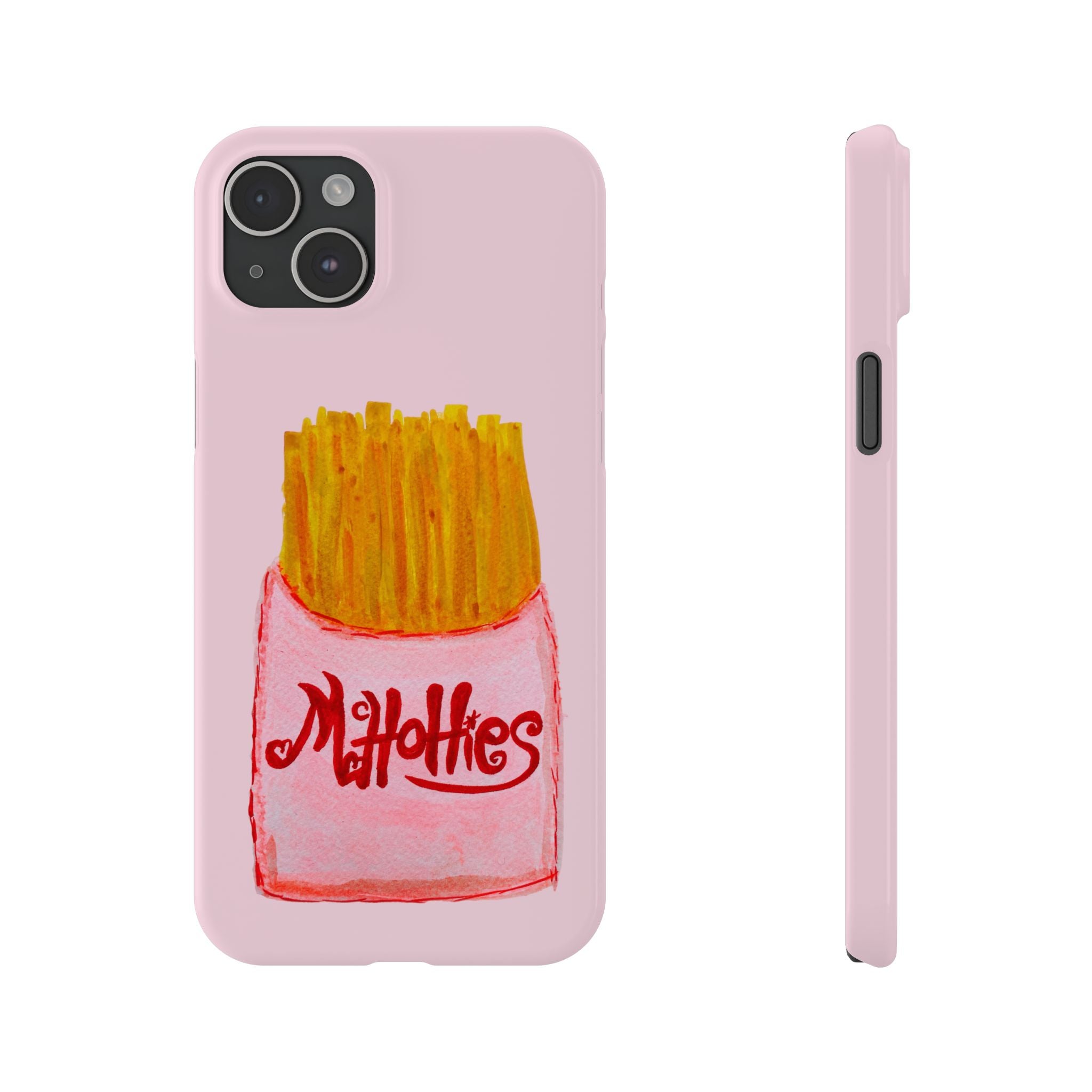 Pink French Fry Phone Case — Cute Fun 'McHotties' Snack Art Slim Case