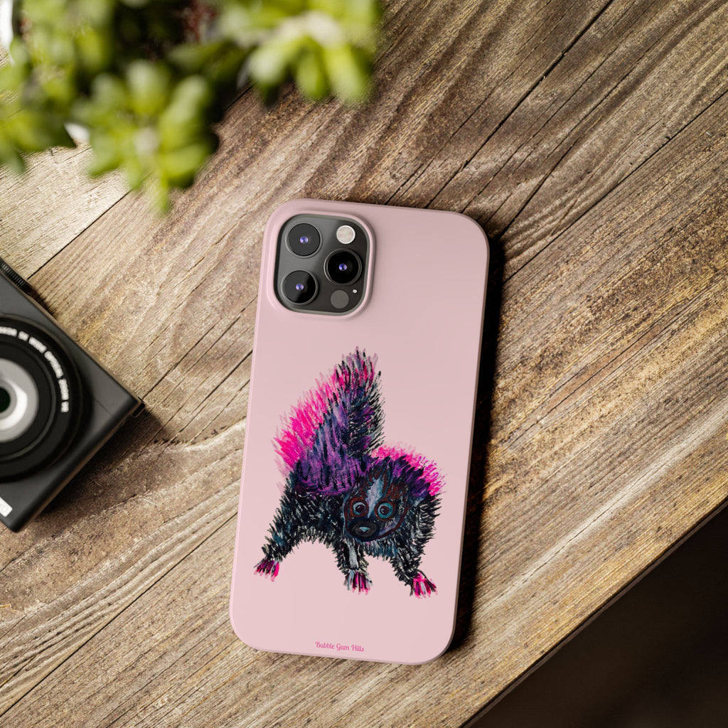 Pink Baby Punk Skunk Slim Mobile Phone Case — Cute Retro Animal Phone Cover