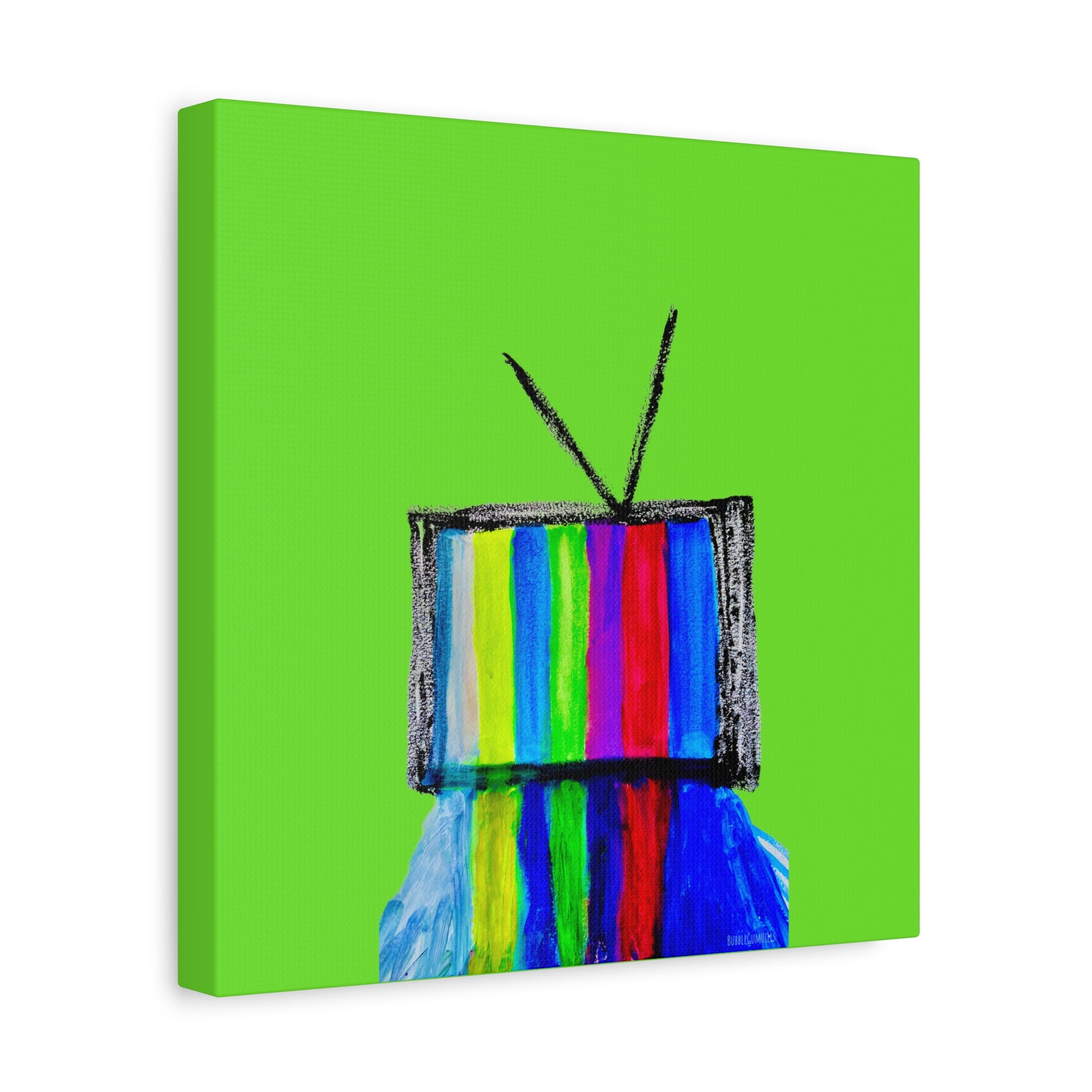 Retro TV Pop Matte Wall Art Canvas