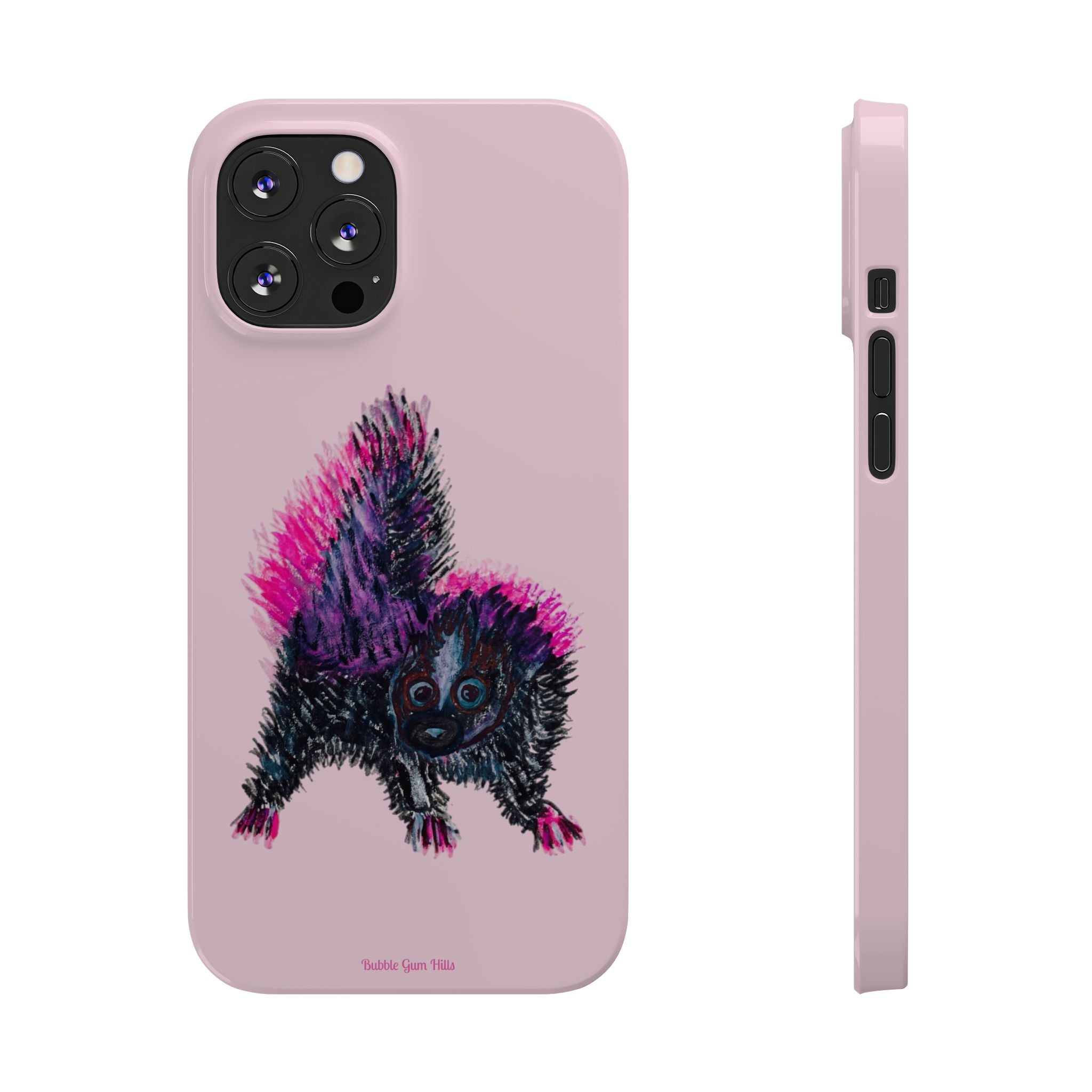 Pink Baby Punk Skunk Slim Mobile Phone Case — Cute Retro Animal Phone Cover