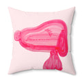 Pink Bubble Gum Pup Decorative Pillow