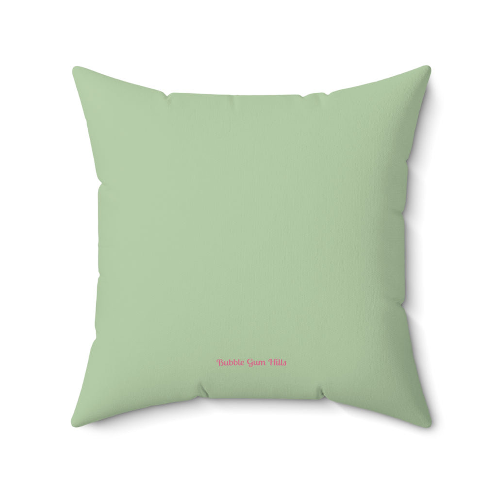 Tiny Dogs Walking Pattern Square Throw Pillow- Novelty Dopamine Pillow for Dog Lovers