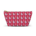 Cute Makeup Bag, Heart Pattern Pouches, Cosmetic Travel Organizer, T-Bottom Zipper Pouch, Aesthetic Pencil Case, Pop Art Travel Accessories, All Over Print Bags, Made in USA Pouches.